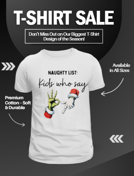 Naughty List: Kids Who Say… Christmas Tee