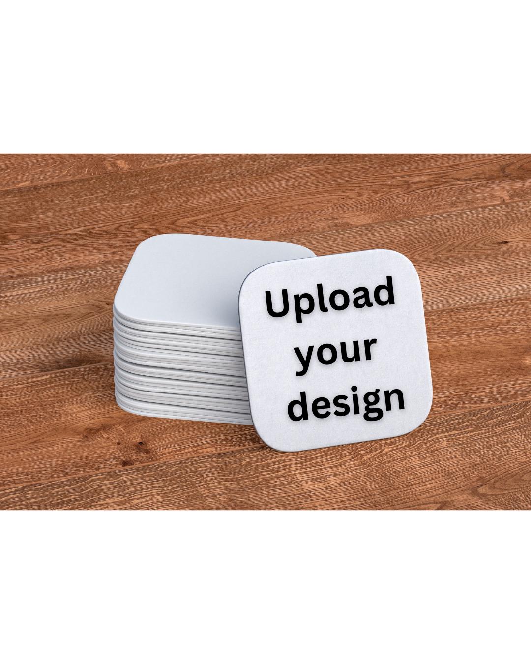 Personalized Coaster Square 3.5 x 3.5 inch (Set of 2)-Endor's Custom Labs