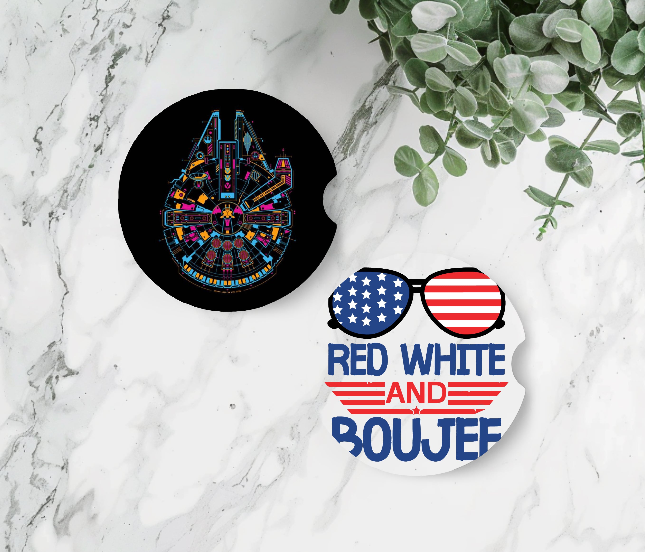 Custom Car Coaster – Personalized Sublimation Design (Set of 2)-Endor's Custom Labs