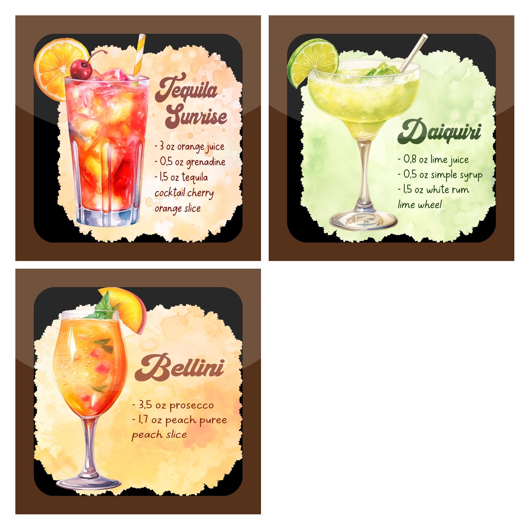 Personalized Coaster Square 3.5 x 3.5 inch (Set of 2)