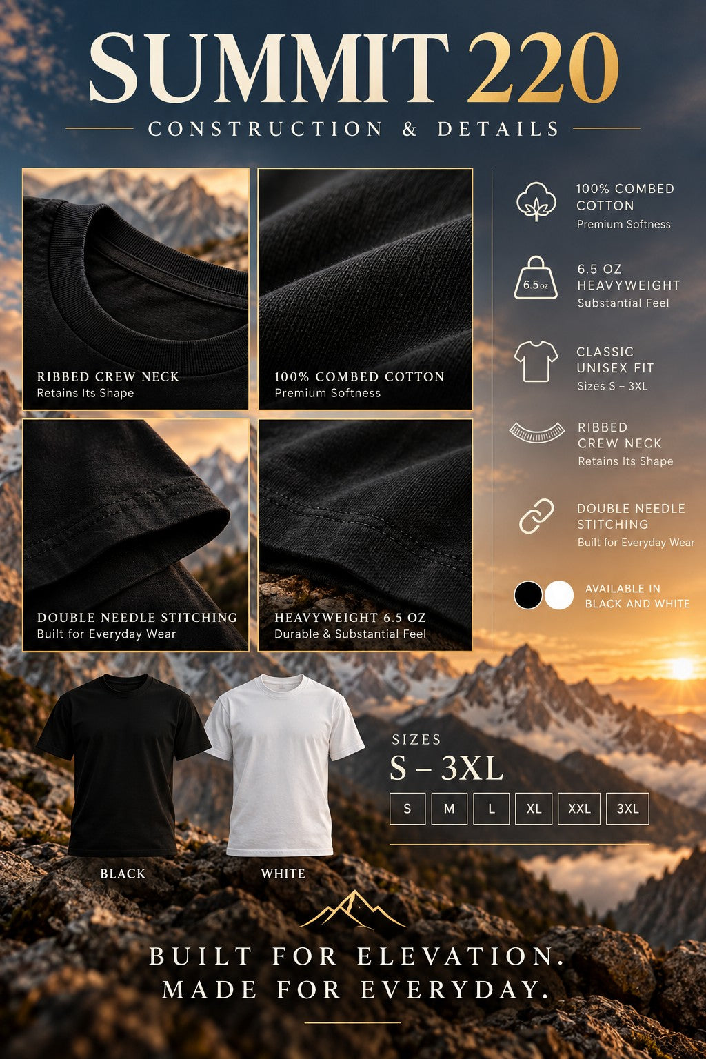 Summit 220 Heavy Tee